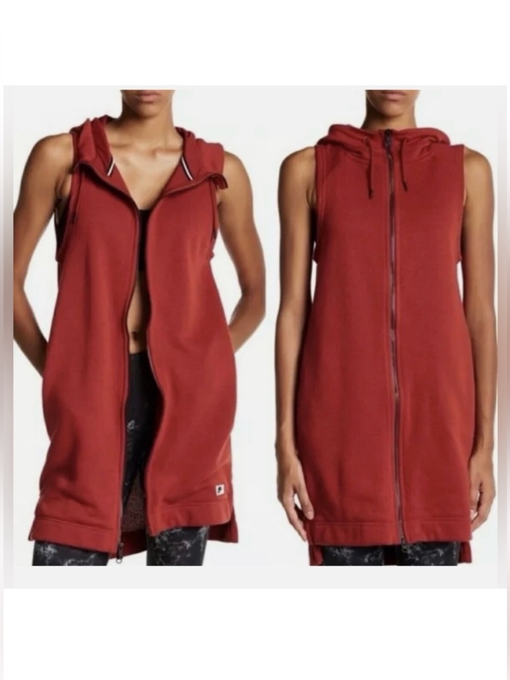 Nike Hooded Zip Jacket in Deep Red